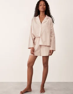 Organic Cotton Textured Stripe Shorts