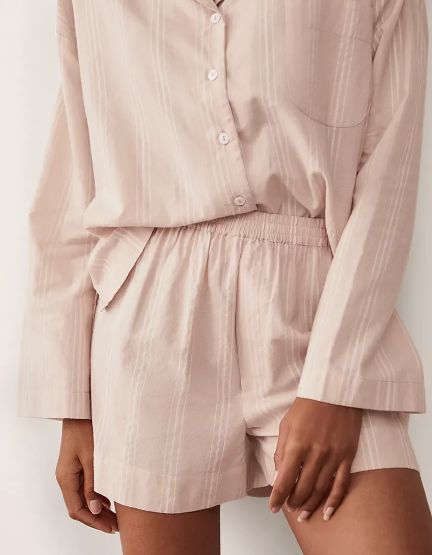 Organic Cotton Textured Stripe Shorts