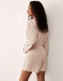 Organic Cotton Textured Stripe Shorts
