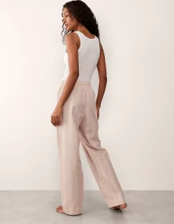 Organic Cotton Textured Stripe Pyjama Bottoms