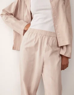 Organic Cotton Textured Stripe Pyjama Bottoms