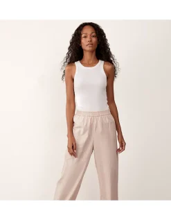 Organic Cotton Textured Stripe Pyjama Bottoms