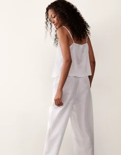 Organic Cotton Voile Embroidered Scalloped Pyjama Set