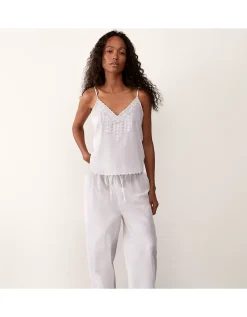Organic Cotton Voile Embroidered Scalloped Pyjama Set