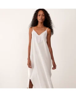 Organic Cotton Voile Embroidered Scalloped Nightie