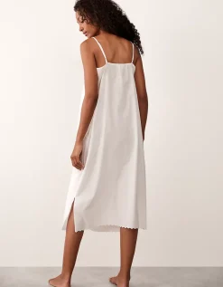 Organic Cotton Voile Embroidered Scalloped Nightie