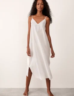 Organic Cotton Voile Embroidered Scalloped Nightie