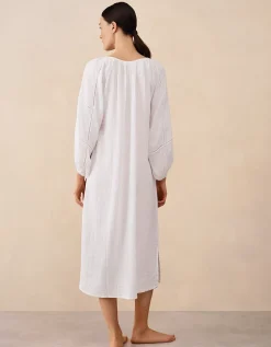 Organic Double Cotton Gauze Boho Midi Nightie