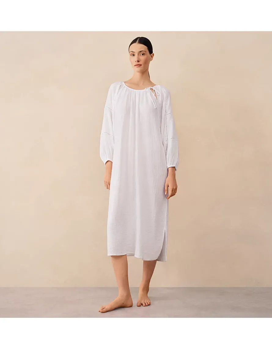 Organic Double Cotton Gauze Boho Midi Nightie