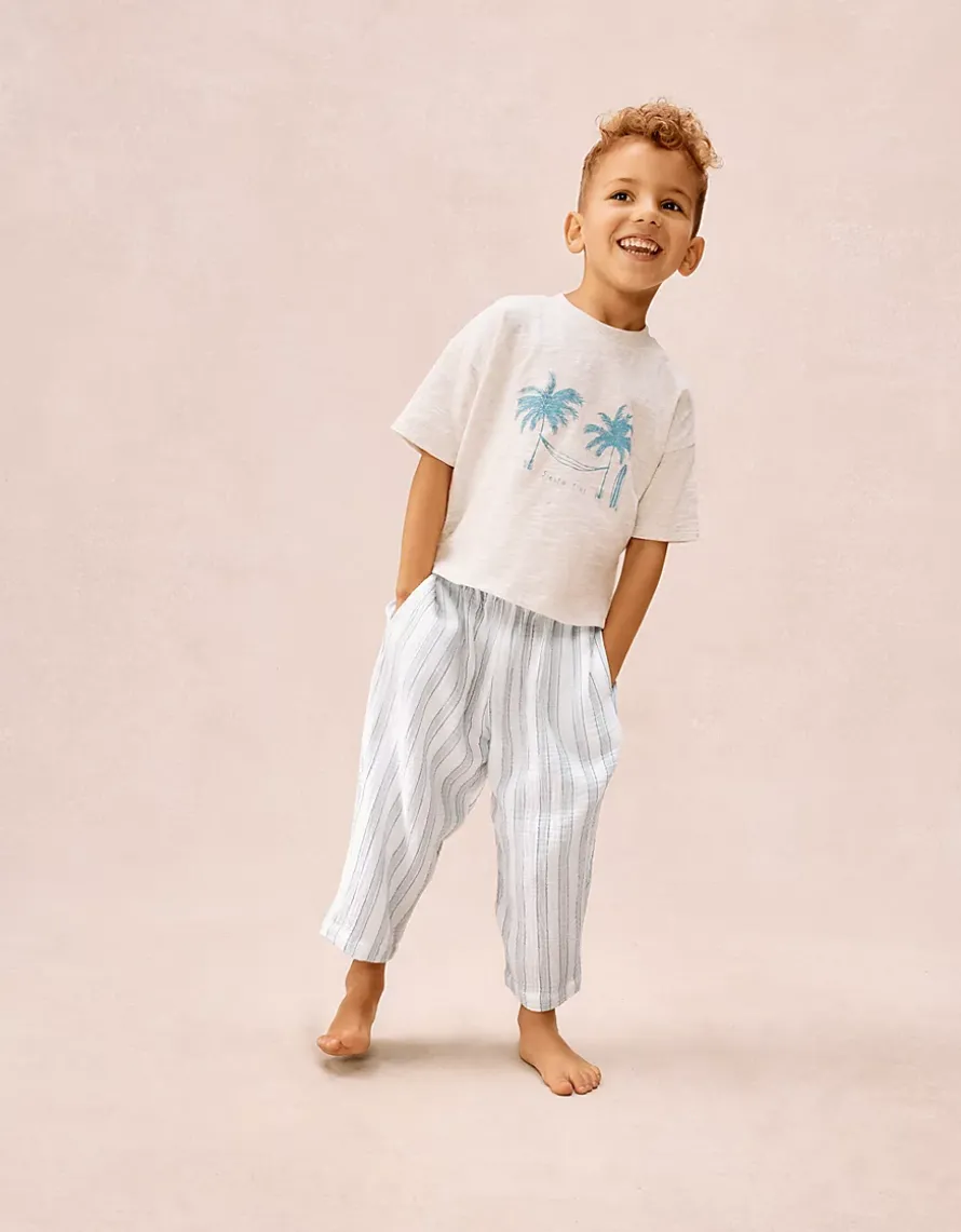 Organic Double Cotton Relaxed Fit Siesta Time Pyjamas (2–12yrs)