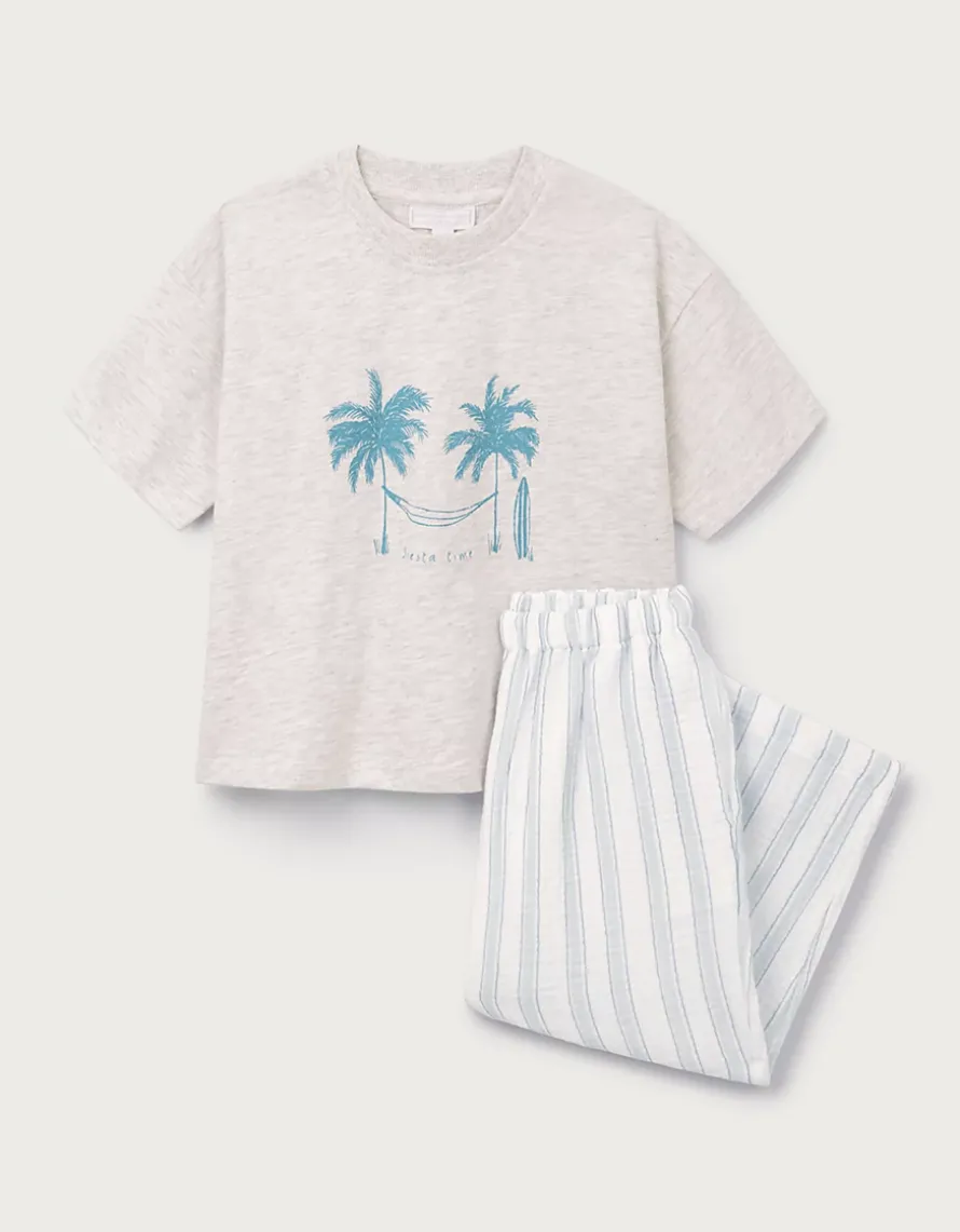Organic Double Cotton Relaxed Fit Siesta Time Pyjamas (2–12yrs)