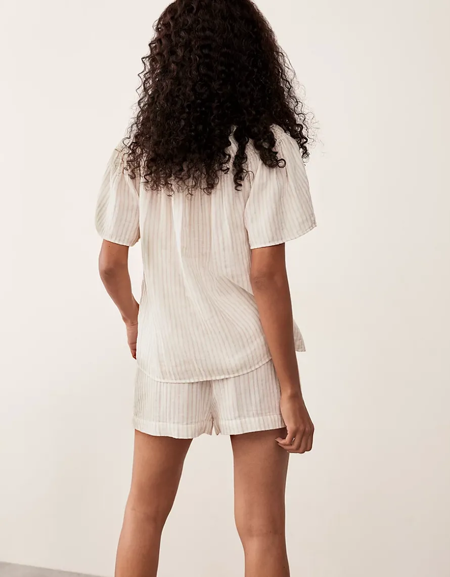 Organic Double Cotton Stripe Boho Pyjama Set