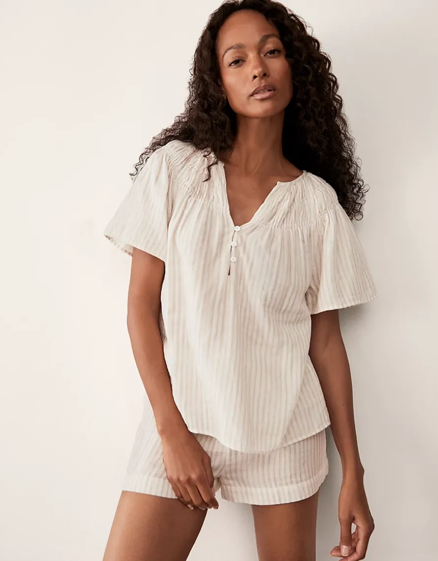 Organic Double Cotton Stripe Boho Pyjama Set