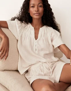 Organic Double Cotton Stripe Boho Pyjama Set