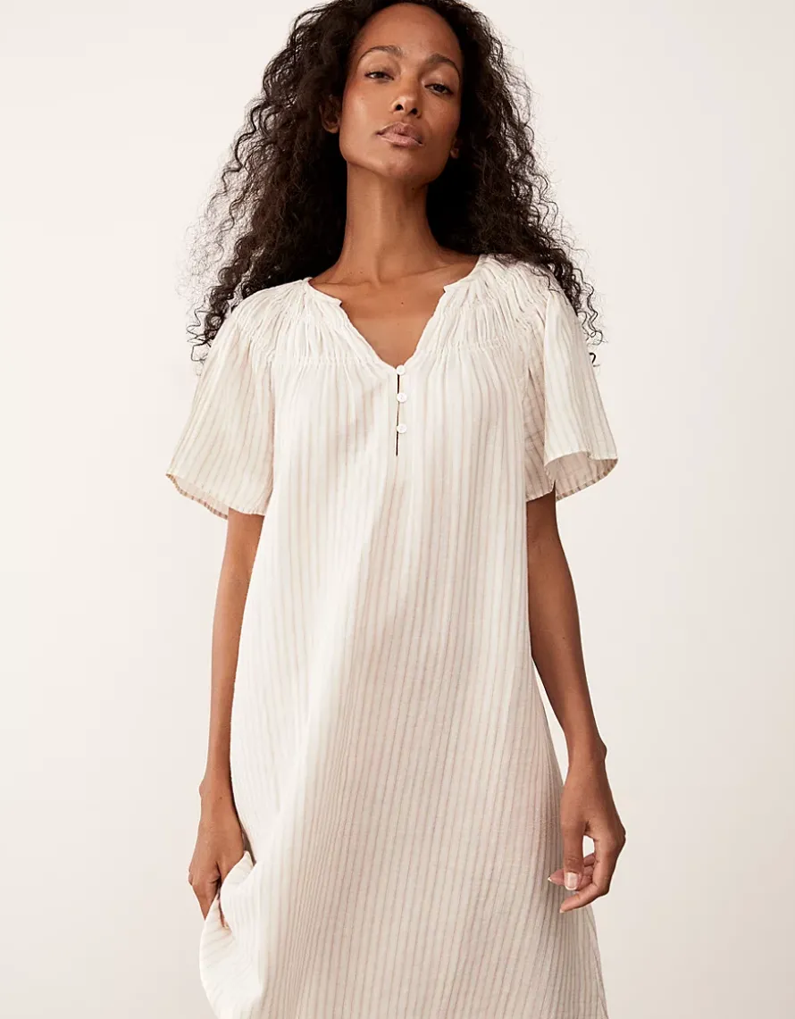 Organic Double Cotton Stripe Boho Nightie