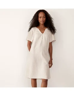 Organic Double Cotton Stripe Boho Nightie