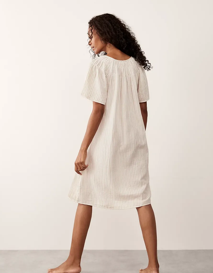 Organic Double Cotton Stripe Boho Nightie
