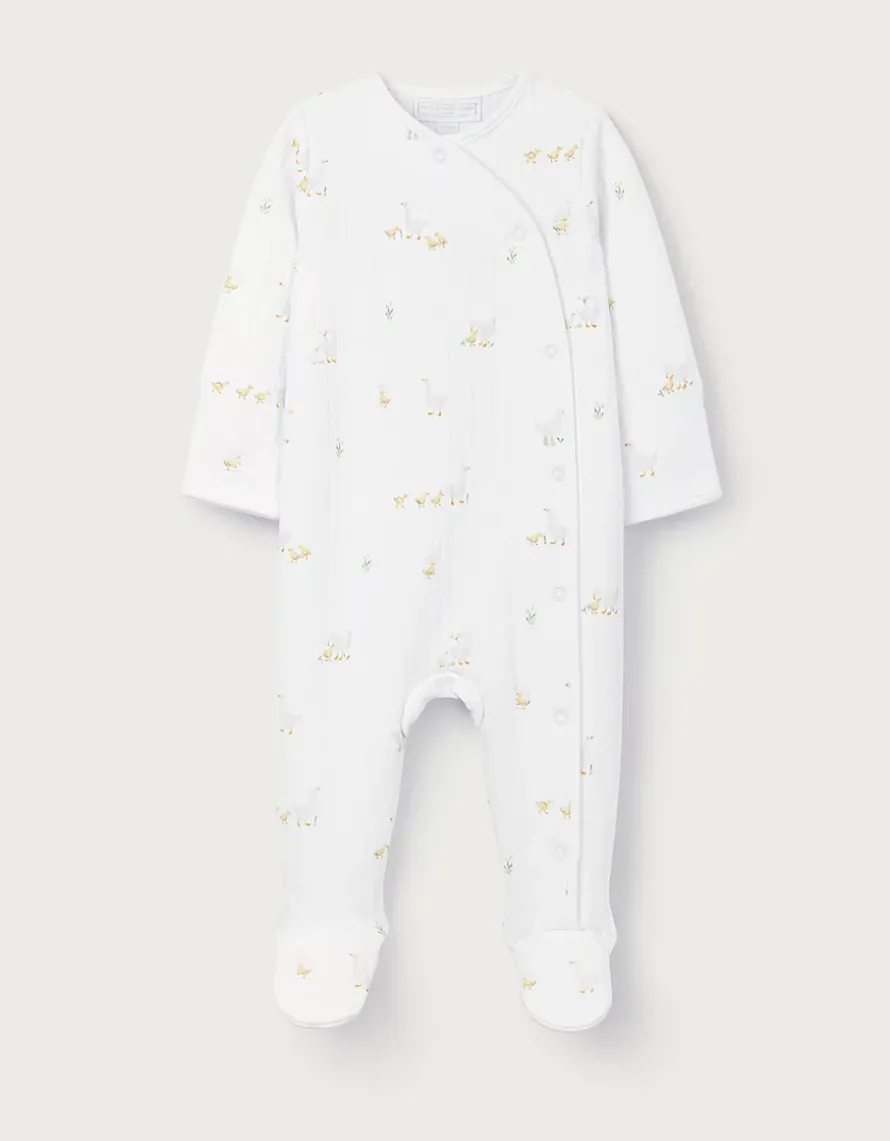 Organic Quilted Cotton Blend Walking Ducklings Wrap Sleepsuit (0–24mths)