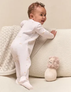 Organic Quilted Cotton Blend Walking Ducklings Wrap Sleepsuit (0–24mths)