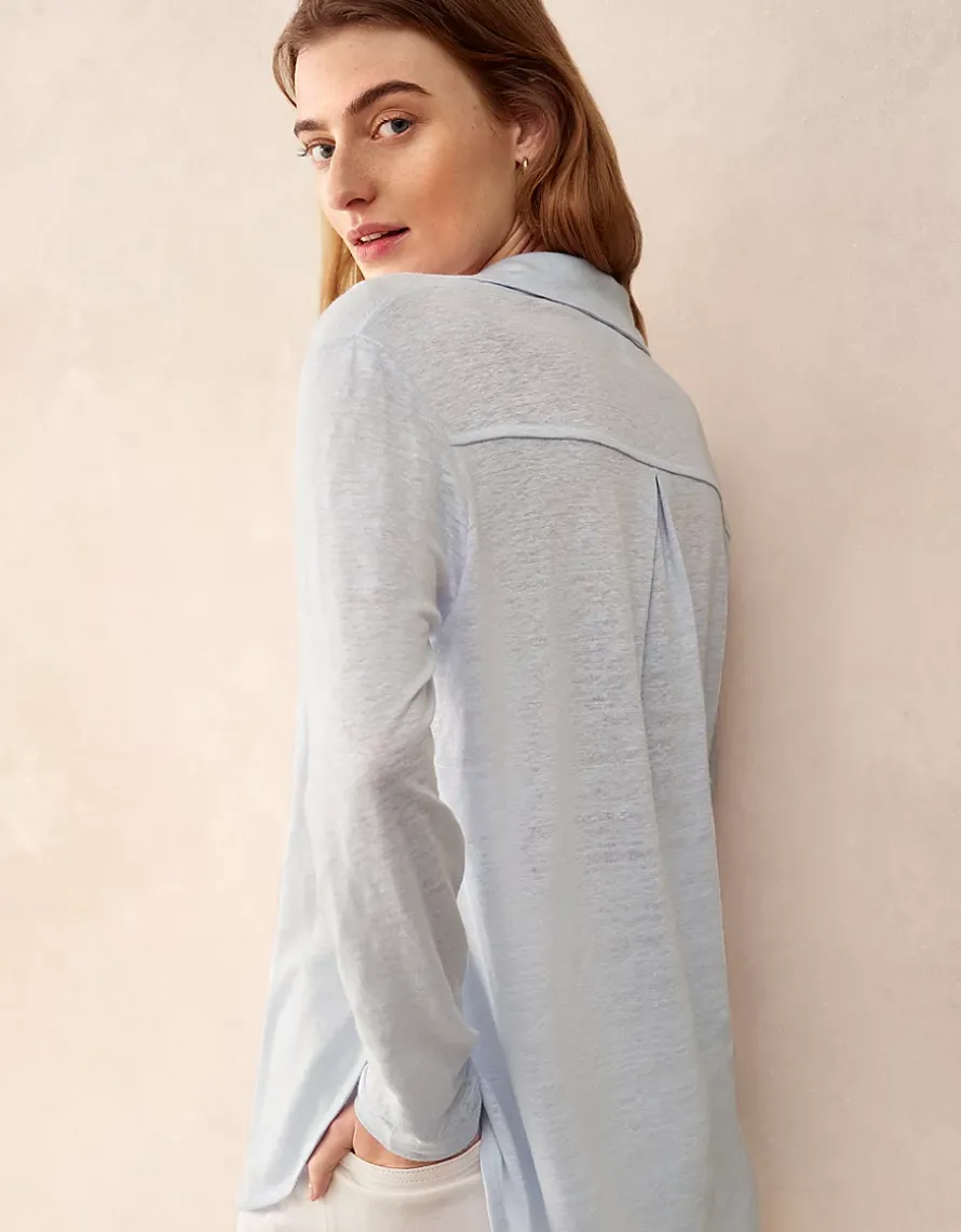 Oversized Linen Jersey Shirt