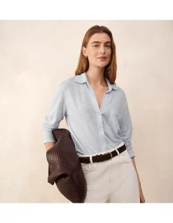 Oversized Linen Jersey Shirt