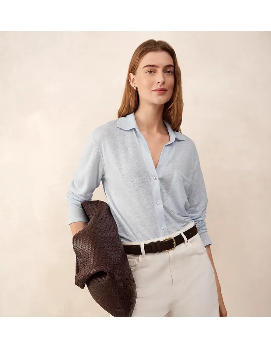 Oversized Linen Jersey Shirt