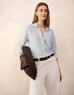 Oversized Linen Jersey Shirt