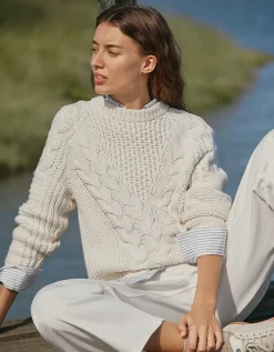 Oversized Patchwork Cable Jumper with Wool