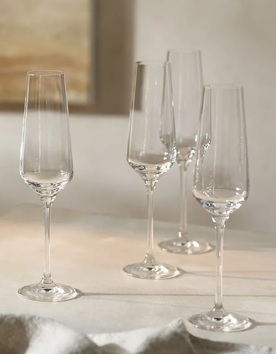 Pimlico Champagne Flute Glasses – Set of 4