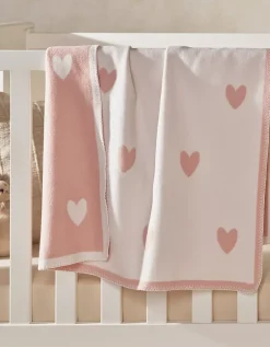 Pink Heart Baby Blanket