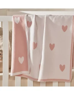 Pink Heart Baby Blanket