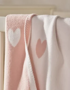 Pink Heart Baby Blanket