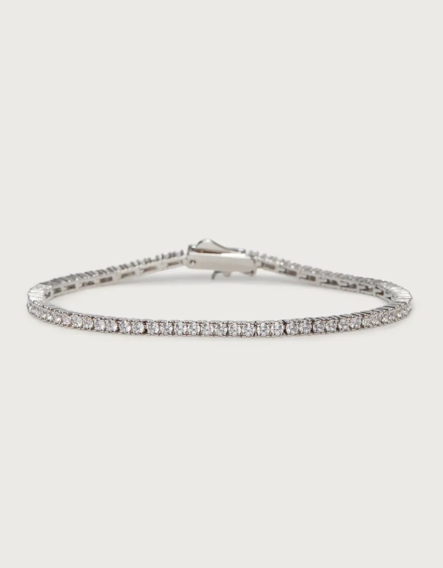 Platinum Plated CZ Tennis Bracelet
