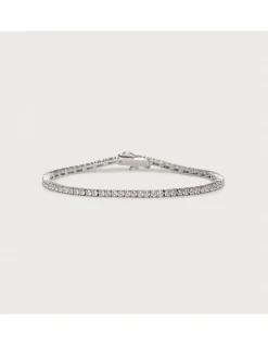 Platinum Plated CZ Tennis Bracelet