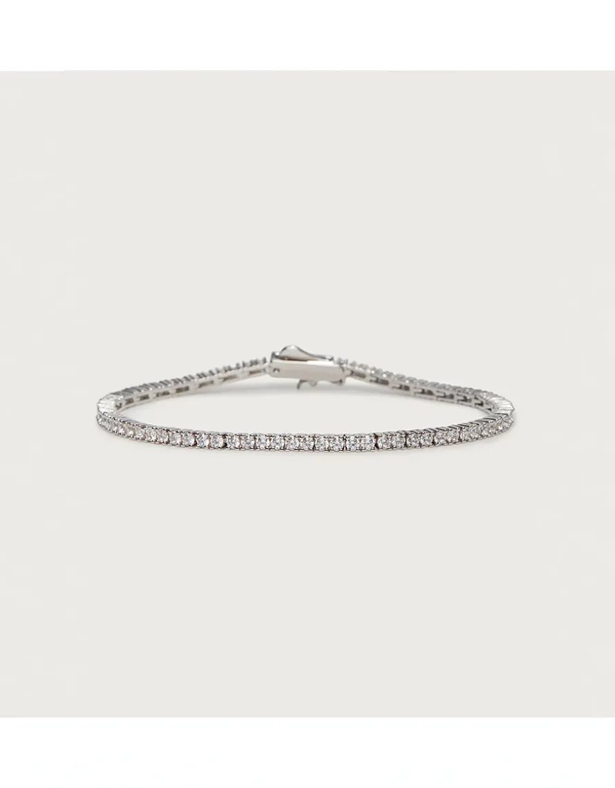 Platinum Plated CZ Tennis Bracelet