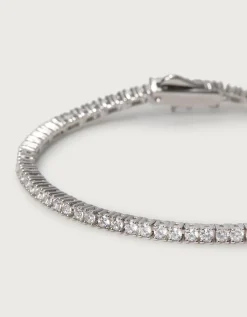 Platinum Plated CZ Tennis Bracelet