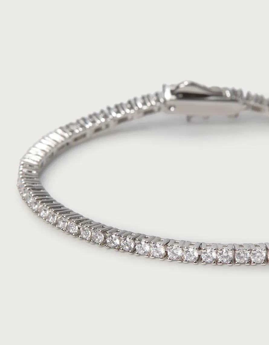 Platinum Plated CZ Tennis Bracelet