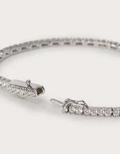 Platinum Plated CZ Tennis Bracelet