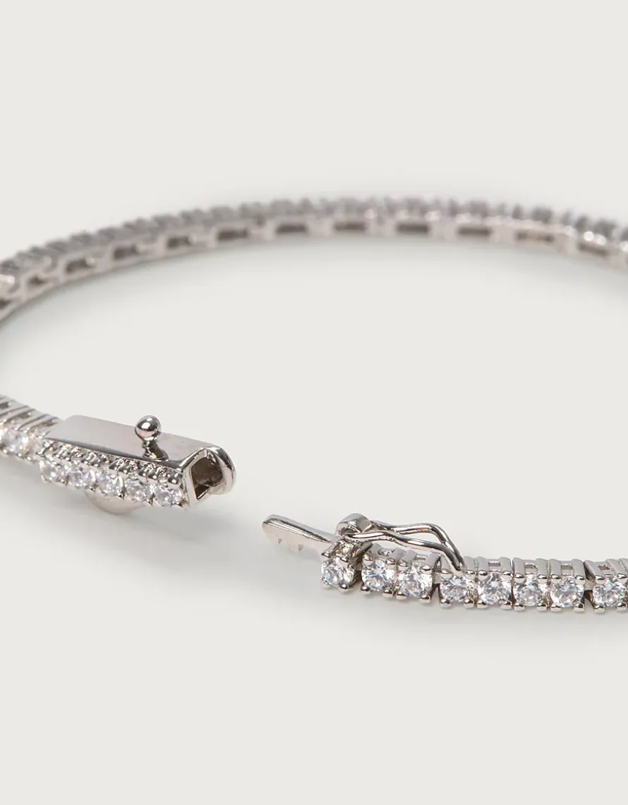 Platinum Plated CZ Tennis Bracelet