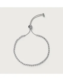 Platinum Plated Set Stone Friendship Bracelet