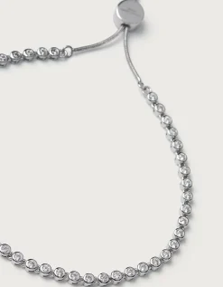 Platinum Plated Set Stone Friendship Bracelet