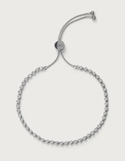 Platinum Plated Set Stone Friendship Bracelet