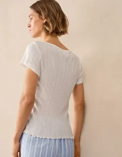 Pointelle Scoop Neck PJ Top