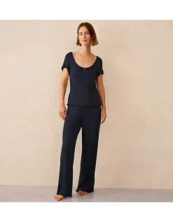 Pointelle Scoop Neck PJ Top