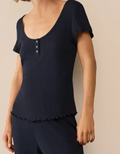 Pointelle Scoop Neck PJ Top