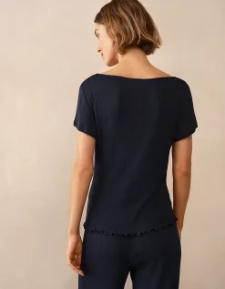 Pointelle Scoop Neck PJ Top