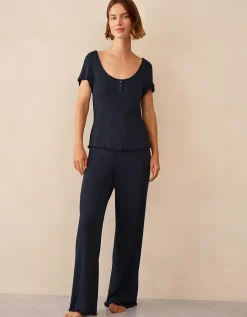 Pointelle Scoop Neck PJ Top