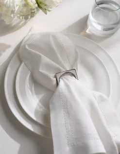 Polished Steel Napkin Rings – Set of 4