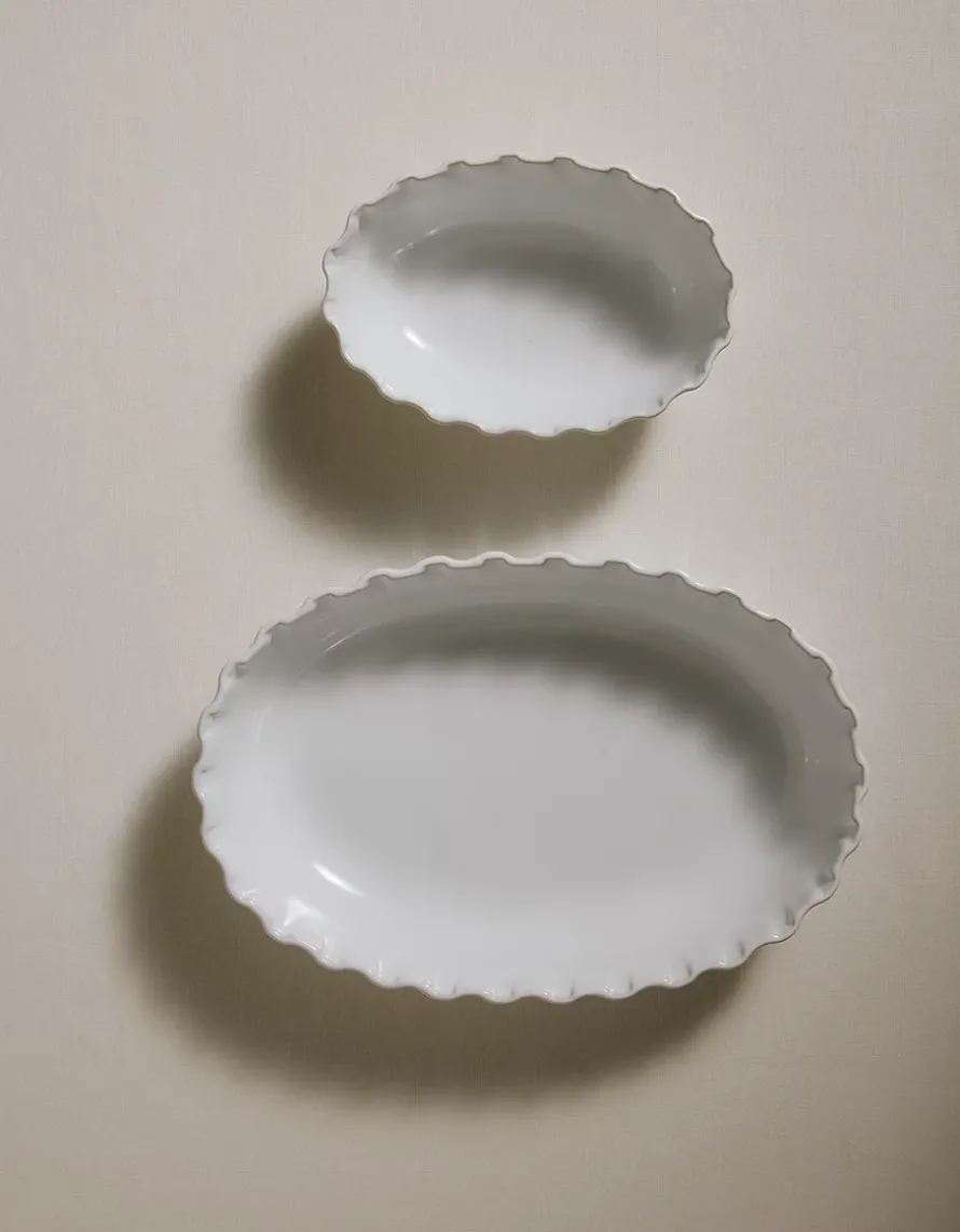 Portobello Ruffle Oven Dish – Small