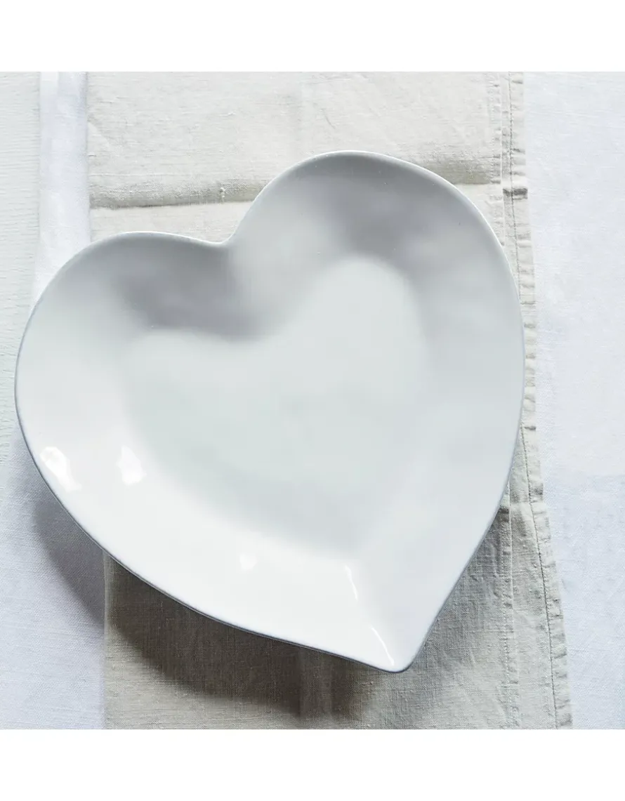 Porto Stoneware Heart Dinner Plate